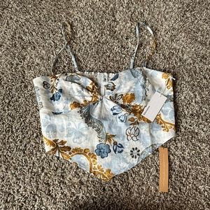 Reformation Linen Crop Top